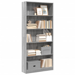 Bookcase Grey Sonoma Engineered Wood Tall, Slender Book...