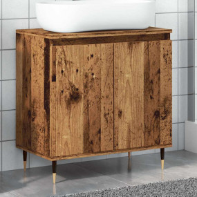 Bathroom Cabinet Old wood Engineered wood, iron Medium