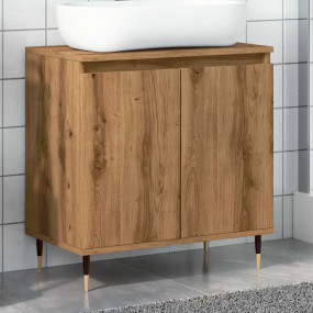 Bathroom Cabinet Artisan oak Engineered wood, Iron Comp...