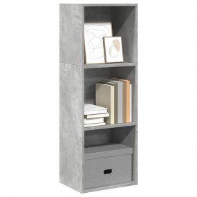 Bookcase Concrete Grey Engineered Wood Medium Bookcase