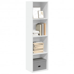 Bookcase White Engineered wood 15.7x11.8x59.8 in Bookca...