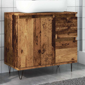 Sink Cabinet Old wood Engineered wood Medium