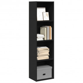Bookcase Black Engineered wood 15.7 x 11.8 x 59.8 in Bo...