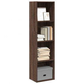 Bookcase Brown Oak Engineered Wood Medium Bookcase Rect...