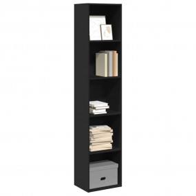 Bookcase Black Engineered wood Medium Bookcase Rectangu...