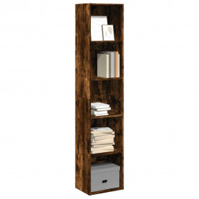Bookcase Smoked oak Engineered wood 15.7 x 11.8 x 74.4 ...