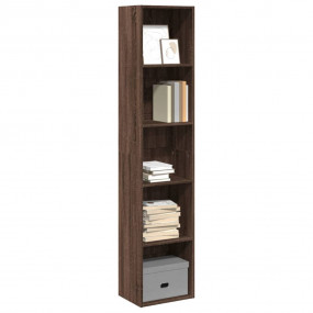 Bookcase Brown oak Engineered wood Tall Bookcase Rectan...