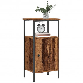 Bedside Cabinet Set of 2 Old wood Engineered wood, meta...