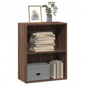 Bookcase Brown Oak Engineered Wood 23.6x11.8x30.3 in Bo...