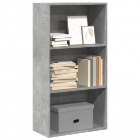 Bookcase Concrete Grey Engineered Wood Medium Bookcase