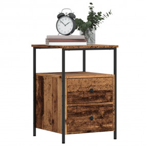 Bedside Cabinet Old wood Engineered wood, metal Medium