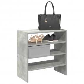 Shoe Rack Set of 2 Concrete Grey Engineered Wood Stacka...