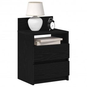 Bedside Cabinet Black Engineered wood Medium Bedside Ca...