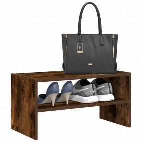 Shoe Rack Smoked Oak Engineered wood Medium Stackable S...