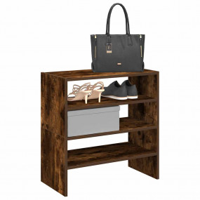 Shoe Rack Set of 2 Smoked Oak Engineered wood Standard