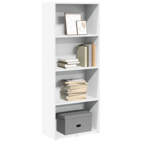 Bookcase White Engineered wood Medium Rectangular Moder...