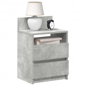 Bedside Cabinet Concrete Grey Engineered wood Medium
