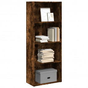 Bookcase Smoked Oak Engineered Wood Compact Bookcase