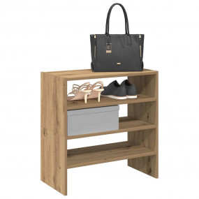 Shoe Rack Set of 2 Artisan Oak Engineered Wood Compact