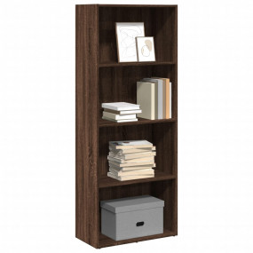 Bookcase Brown Oak Engineered Wood 23.6x11.8x59.8 in Bo...