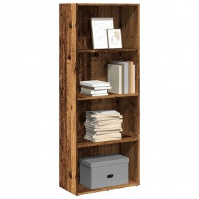 Bookcase Old Wood Engineered Wood Standard Bookcase Rec...