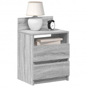 Bedside Cabinet Set of 2 Grey Sonoma Engineered wood Me...