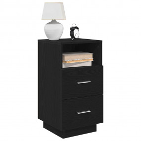 Bedside Cabinet Black Engineered wood Small Bedside Cab...