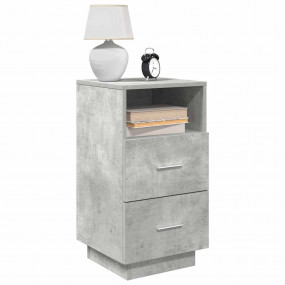Bedside Cabinet Concrete grey Engineered wood Medium