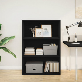 Bookcase Black Engineered wood Medium Bookcase Rectangu...