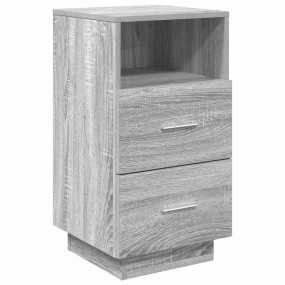 Bedside Cabinet Grey Sonoma Engineered wood Standard