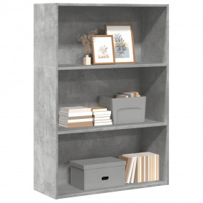 Bookcase Concrete grey Engineered wood Medium Bookcase