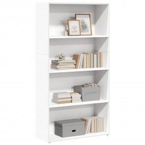 Bookcase White Engineered wood Medium Bookcase Rectangu...