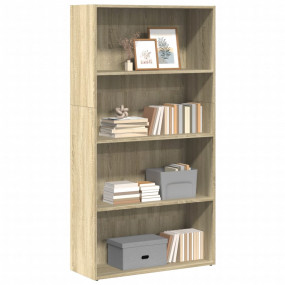 Bookcase Sonoma oak Engineered wood 31.5x11.8x59.8 in B...