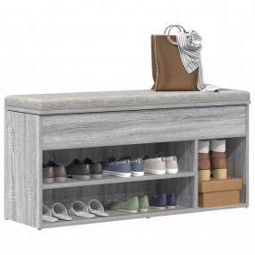 Shoe Bench Grey Sonoma Engineered Wood 40.2 x 12.0 x 17...