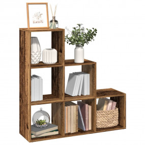 Room Divider Bookcase Old wood Engineered wood 3-Tier
