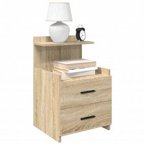 Nightstand Sonoma Oak Engineered Wood 15.7x14.4x24.4in ...