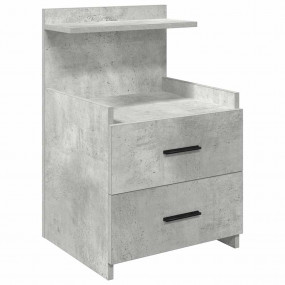 Bedside Cabinet Concrete grey Engineered wood Standard