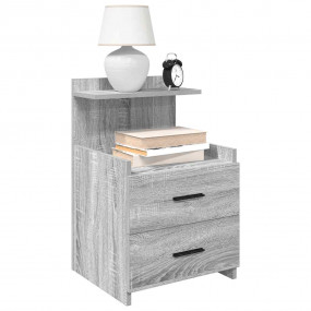Bedside Cabinet Set of 2 Grey Sonoma Engineered wood