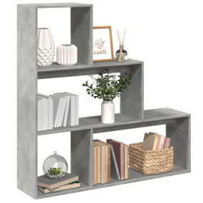 Room Divider Bookshelf Concrete grey Engineered wood
