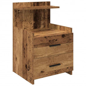 Bedside Cabinet Old wood Engineered wood 15.7x14.4x24.4...