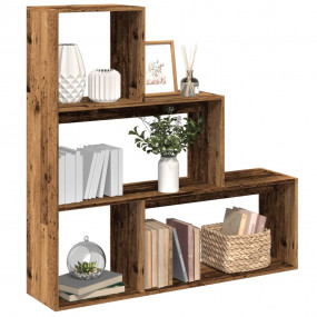 Room Divider Bookcase Old wood Engineered wood 3-Tier