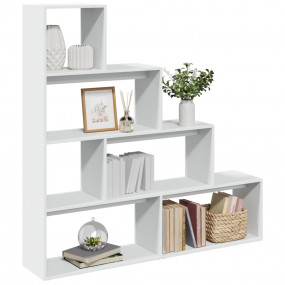 Room Divider Bookcase White Engineered wood