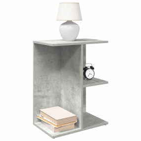 Bedside Table Concrete Grey Engineered Wood Medium Beds...