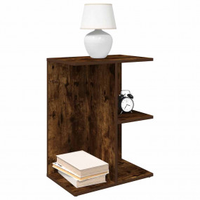 Nightstand Set of 2 Smoked Oak Engineered wood