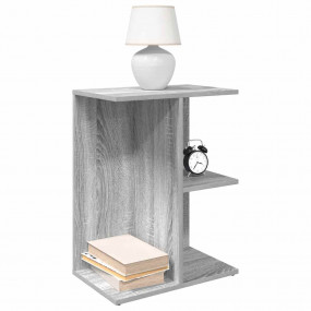 Bedside Table Grey Sonoma Engineered Wood Medium Bedsid...