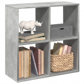 Room Divider Bookcase Concrete Grey Engineered Wood Med...