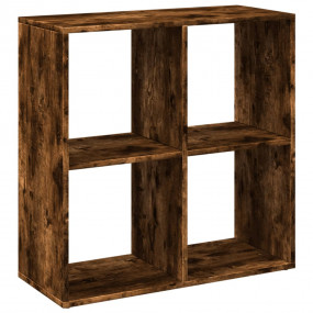 Room Divider Bookcase Smoked Oak Engineered Wood Medium