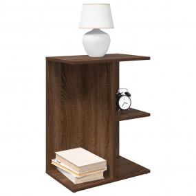 Bedside Table Brown Oak Engineered wood Medium Bedside ...
