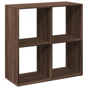 Room Divider Bookcase Brown Oak Engineered Wood Small