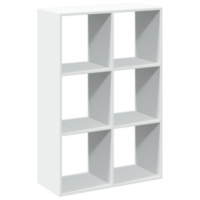 Room Divider Bookcase White Engineered Wood Medium